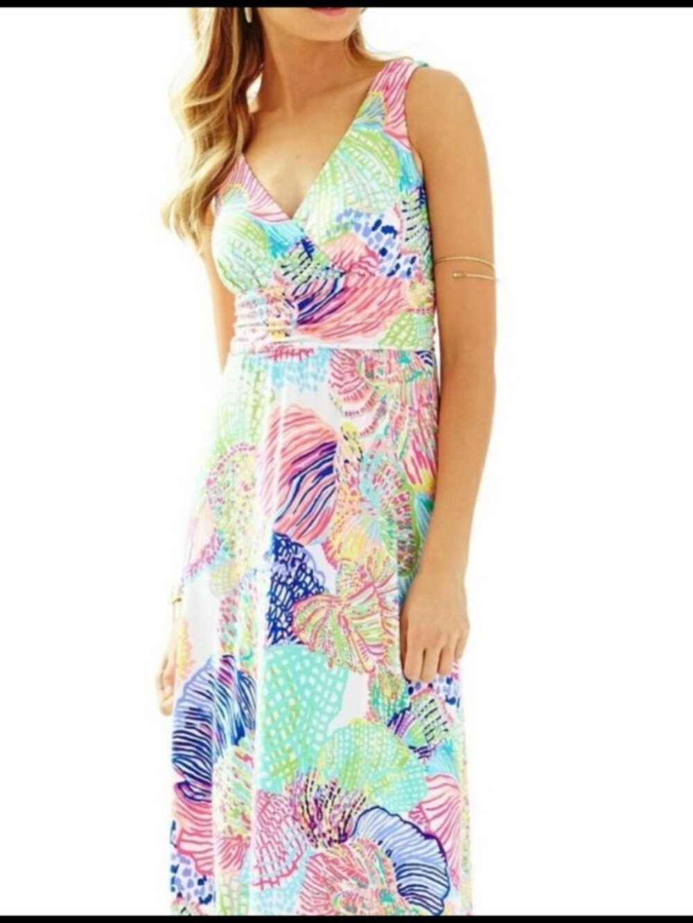 Lilly Pulitzer Sloane Maxi Dress Women's Size Small Roar of the Seas Sleeveless - Picture 3 of 8